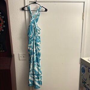 Grace Karin Blue and White Maxi Dress